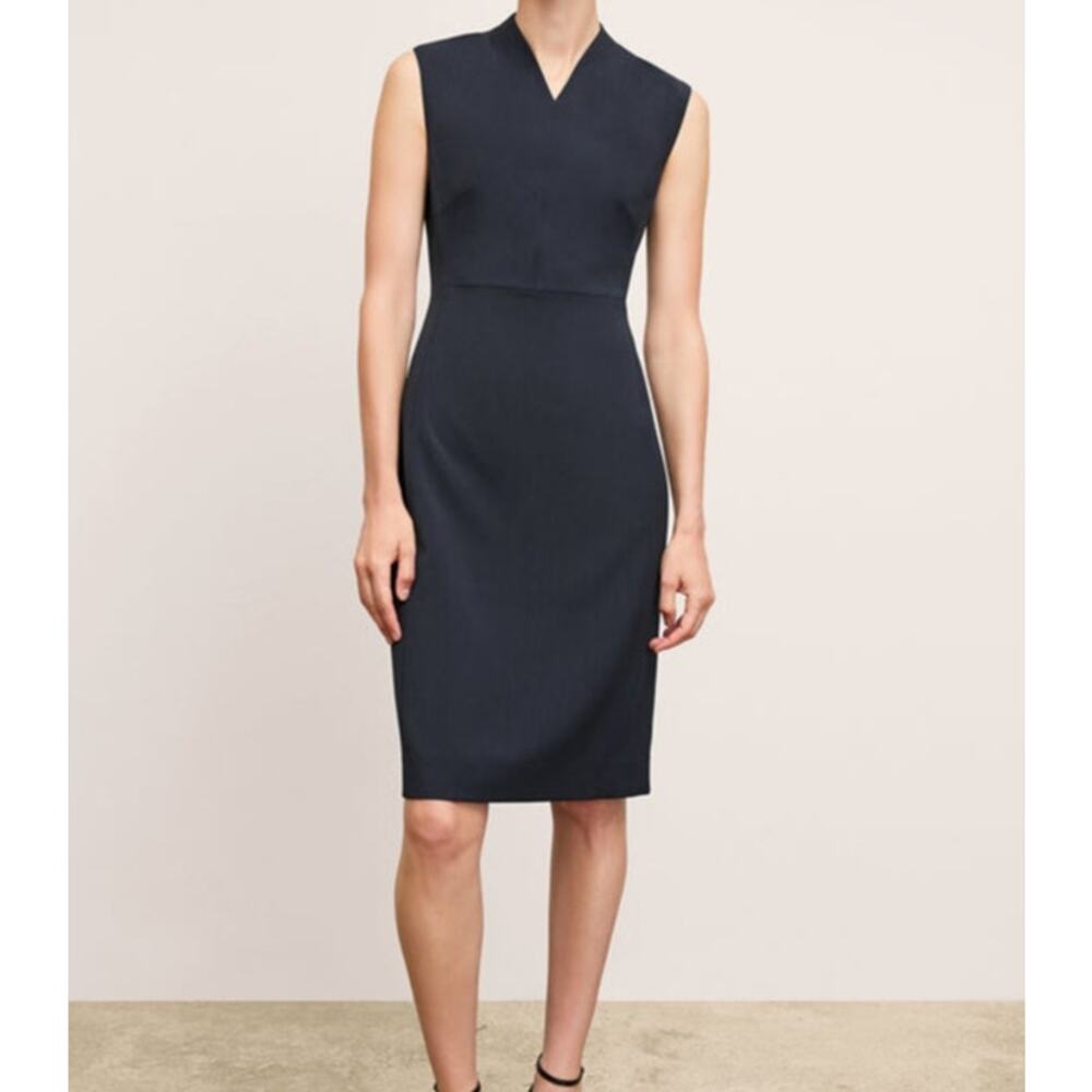 MM.LaFleur Sleeveless Sheath Dress in Navy